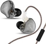 KZ EDC Pro in Ear Monitor,HiFi Stereo Stage/Studio IEM Dynamic Driver Wired Earphones with Detachable Cable, Intense Bass Headphones Noise Isolating Earbuds for Singers Musician Audiophile. (Mic)