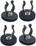 FYWZ Magnetic Flashlight Holder - Quick Release Magnet Hooks Anti-Slip Magnetic Mount for Laundry Garage Shed Kitchen Basement Outdoor Tools Storage (Black-4 Pack)