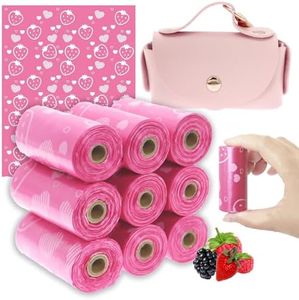 Eyryfui Sanitary Napkin Disposal Bags with Dispenser Feminine Hygiene Disposal Bags for Tampons Trash Bag, Personal Care Sanitary Bag for Women Privacy Handling (Pink)