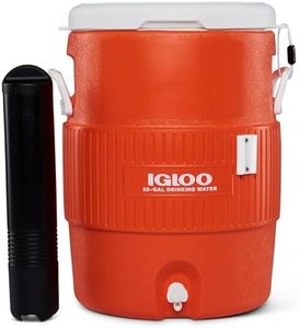 IGLOO Drinks Container 10-37.9 litres - Drinks Canister, Water Dispenser with Cup Holder, Cup Dispenser for Sports, Work and Leisure