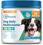 5Strands Dog Multivitamin Chews, 10-in-1, Vitamins & Postbiotics, All Ages & Breeds - Digestion, Brain, Organs, Heart, Mobility, Vision, Skin & Coat, Immune Health - Dog Supplement (Chicken, 90ct)