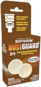 Rust-Oleum RustGuard Rust Stain Remover | Heavy-Duty Iron Stain Remover & Toilet Bowl Cleaner For White & Colored Toilets | 2 Tablet Box
