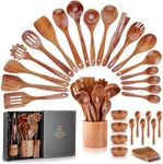 Zulay Kitchen 30-Piece Teak Wooden 