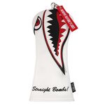 New War Shark Flying Tiger Warshark Golf Driver Headcover for Taylormade M3 M4 M5 M6 SIM Golf Club (White Driver Cover)