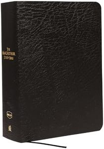 NKJV, The MacArthur Study Bible, Large Print, Bonded Leather, Black, Thumb Indexed: Holy Bible, New King James Version
