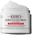 Kiehl's Ultra Facial Cream with SPF 30, Lightweight Daily Moisturizer for All Skin Types, 24-hour Hydration, UV Sunscreen Protection, Non-greasy, Absorbs Quickly, with Glacial Glycoprotein - 125 ml