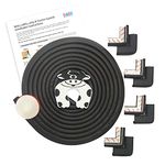 BabySafeHouse Edge Guard and Corner Protector – Extra Long 19ft (16.5ft Edge + 8 Pre-Taped Corner Guards) and Cow Shape Door Stopper (Black Color) for Baby Proofing & Child Safety