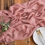 AOKSUNOVA Dusty Rose Cheesecloth Ta