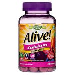 Alive! Calcium Gummies with Vitamin D3 | 60 Chewable Gummies | Specially Formulated for Adults and Children From 3 Years.