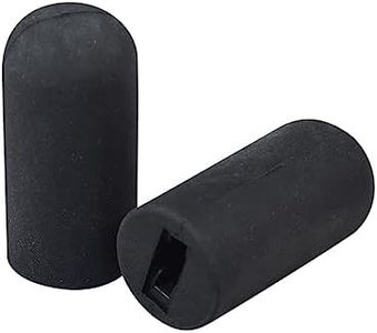 AlveyTech Black Rubber Tips for 1/2" Flat Invacare Style Wheelchair Wheel Locks (Set of 2)