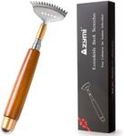 Back Scratcher, Telescopic Back-Scratcher for Women Men with Long Wooden Handle-Massage Roller-Steel Claw, Portable Back Massager for Head Scalp Face Foot Scratching