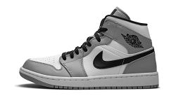 Jordan Air Jordan 1 Mid Mens - Light Smoke Grey Black White - 42.5 EU