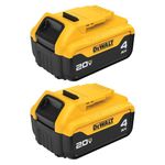 DEWALT 20V MAX 4 Ah Lithium Ion Battery 2-Pack (DCB204-2)