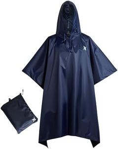 Hurley Ponchos Adult - Waterproof Rain Ponchos for Adults, Lightweight Packable Rain Poncho for Hiking, Camping & Emergency, Navy