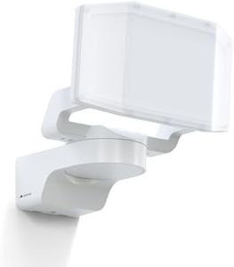 Steinel Projecteur LED extérieur XLED Protect Blanc, 3000K Blanc Chaud, Panneau orientable, Spot LED pour Jardin, Garage, Cour