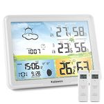 Kalawen Digital Weather Station for Home with Two Wireless Outdoor Sensor