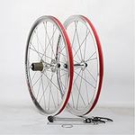 Bicycle Wheelse 20" 406 Quick Release V Brake Aluminum Alloy Rim BMX Wheelset Clincher Wheelset Bike Wheelset Fit 8 9 10 11 Speed Cassette Freewheels (Color : Silver, Size : 20 inch)