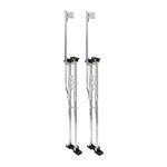 BLACKHORSE-RACING 48 inch -64 inch Professional Grade Adjustable Drywall Stilts Taping Paint Stilt Aluminum Tool Stilt for Painting Painter Taping Silver