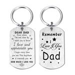 Resdink Remember I Love You Gifts, Happy Birthday Keychain Gift for My Dad, Meaningful Dad Present from Daughter Son, Best Dad Gift Ideas for Men