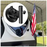 DZGKGM RV Pole Mount, Heavy-duty Suction Cup Flag Holder for RV, Adjustable Angle Camper Flag Pole Mount for RV, Camper, Travel Trailers, Truck, ATV, Car