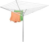 Household Essentials 1600 Rotary Outdoor Umbrella Drying Rack | Aluminum Arms and Steel Post | 12-Lines with 165 ft. Clothesline