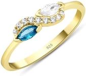 Double Marquise Cut Birthstone Ring