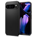 Spigen Thin Fit Back Cover Case Compatible with Pixel 9 Pro XL (TPU + Poly Carbonate | Black)