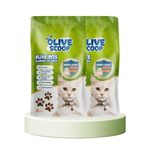 Olive Scoop Natural Cat litter | Biodegradable Cat Litter Clumping | Made From 100% Olive Pits | Dust Free Cat Litter | Kitten Litter | Ultra Clumping Cat Litter Odour Control - (2x8L/16L bag)