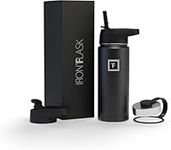 IRON °FLASK 18 oz Wide Mouth Water Bottle with Straw Lid