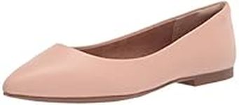 Amazon Essentials Women's Pointed-Toe Ballet Flat, Blush, 6.5 UK