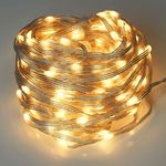 Qbis 200 Warm White Fairy Lights LED Christmas Lights, Remote, Timer, Multifunction, Dimmable. Micro Lights (200 Warm White LEDs on Silver Wire)