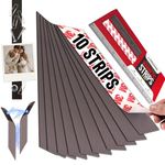 Magnetic Tape with Strong Adhesive Backing - 3m Heavy Duty Thicker Rubber Magnet Strips - Flexible Flat Kitchen Magnets Sticky Wall Tool Holder Whiteboard Fridge Organizer (1 x 5.8 in, 10 Pack)