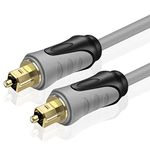 TNP Digital Optical Audio Cable 6 Feet - Premium Built Digital Audio Optical Cable with Gold Plated Connector & Fiber Optic Cable, Hi-Fi TOSLINK Optical Cable for Soundbar & Other Audio Devices