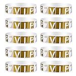 300 Pcs Paper VIP Wristbands for Events Gold Event Wristbands Waterproof VIP Wristbands Identification Wristbands Wrist Bands for Event for Party Concert Club Amusement Park Festivals(Gold)