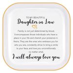 Daughter in Law Gifts, Wedding Gifts for Daughter in Law, Jewelry Dish Ring Tray, Birthday Gifts for Daughter in Law, Wedding Bridal Shower Engagement Mother's Day for Daughter in Law