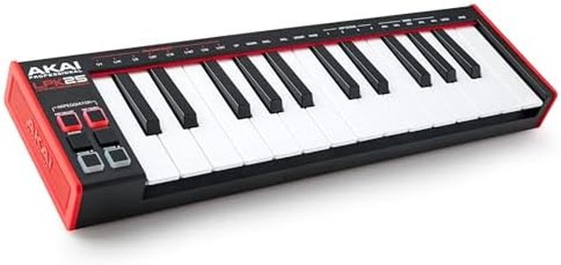 AKAI Professional LPK25 - USB MIDI Keyboard Controller with 25 Responsive Synth Keys for Mac and PC, Arpeggiator and Music Production Software