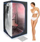 SereneLife SLISAU30BK.6 Compact & Portable System-Deluxe Personal Therapy Detox Heated Home, Infrared Sauna, Black