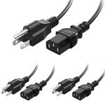 10FT 3 Prong Amplifier Power Cord Cable Replacement for ION Block Rocker, ION Speaker, ION Pathfinder 4 280 320, ION Tailgater Bluetooth Speaker, Fender Electric Guitar Amp Power Cord, 3 Pack