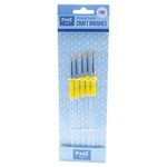 PME CB1009 5-Piece Fine Craft Brush, Nylon, Yellow, 0.6 x 8.1 x 25.1 cm