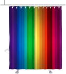 Colorful Shower Curtain Rainbow Str