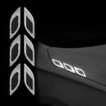 Car reflective decals, vent trim, carbon fiber stripes, decorative decals for all cars (White)