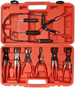 ABN Hose Clamp Plier 9-Piece Set – Universal Automotive Fuel Hose, Oil Hose, Water Hose Removal Pliers Remover Tool Kit