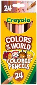 Crayola Colors of the World Colored Pencil Set (24ct), Skin Tone Colored Pencils for Kids, Coloring Book Pencils, Gifts for Kids