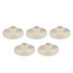 Vokowin 5pcs 0.8 Inch Plastic Golf Tee, Hollow Training Driving Range Tee Stable Ball Holder for Practice Mat Top Holder Outdoor Indoor Hitting Mat, Beige (K342-5)
