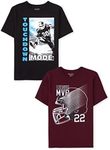 The Children's Place boys The Children's Place Short Sleeve Graphic T- 2-pack T Shirt, Touchdown/Mvp, Medium US