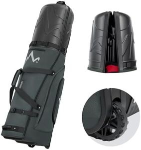 UNIHIMAL Golf Travel Bag for Airlines with Wheels, PC Hard Case Top Golf Club Travel Bag with 1680D Fabric, Shield Your Clubs with Lightweight Durability