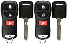 KeylessOption Keyless Entry Remote Fob Uncut Car Ignition Key For Nissan Infiniti KBRASTU15 (Pack of 2)