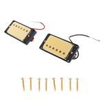 Gold Sealed Humbucker Pickup Set for Gibson Les Paul Guitars - Ideal Replacement with Enhanced Output and Classic Warm Sound