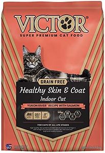 Victor Super Premium Cat Food – Grain Free Healthy Skin & Coat - Dry Cat Food for Indoor Cats – Yukon River Recipe – All Breeds and All Life Stages from Kitten to Adult, 15lb