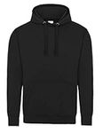 Plain Black Pullover Unisex Hoodie Hooded Top Hoodie for Mens and Womens Hooded Sweatshirt (XXL)